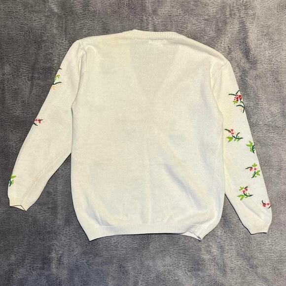 Vintage corsage floral embroidered cardigan - Picture 6 of 7